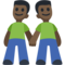 Two Men Holding Hands - Black emoji on Facebook